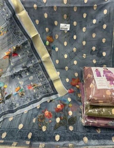 Women Grey Unstitched Suit