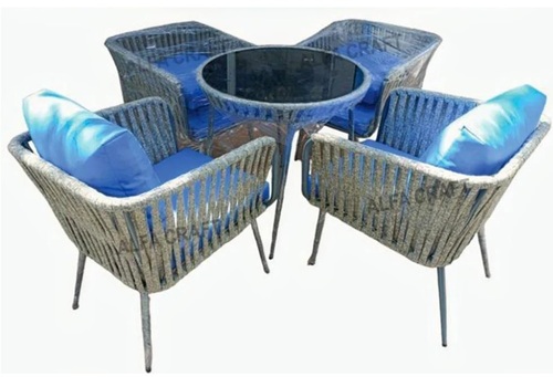 Braided Rope Garden Table Chair Set