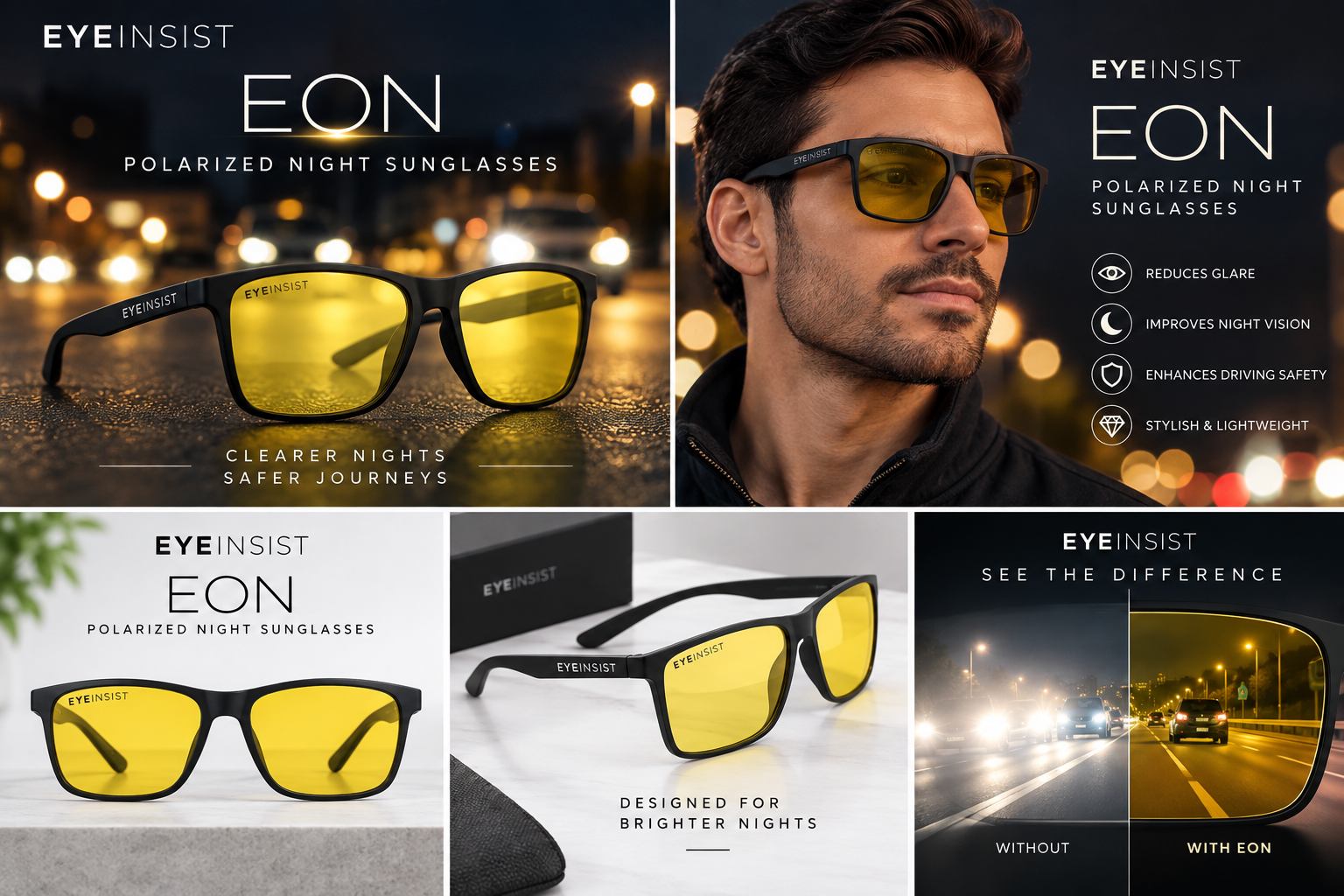 EyeInsist EON Polarized Night Sunglasses