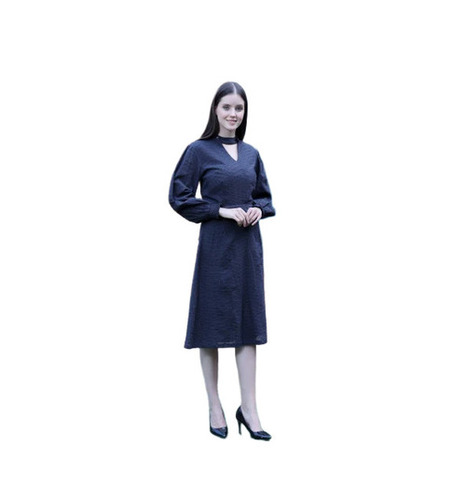Full Sleeve Western Dresses - Cotton, Size S-XXXL, Black | Breathable, Washable, Quick Dry, Anti Wrinkle, No Fade
