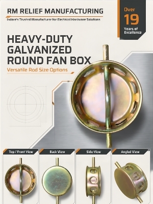 Heavy Duty Galvanized Round Fan Box
