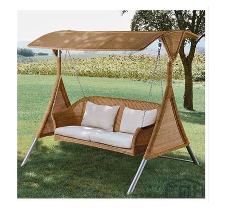 Iron and Cane Outdoor Hanging Swing