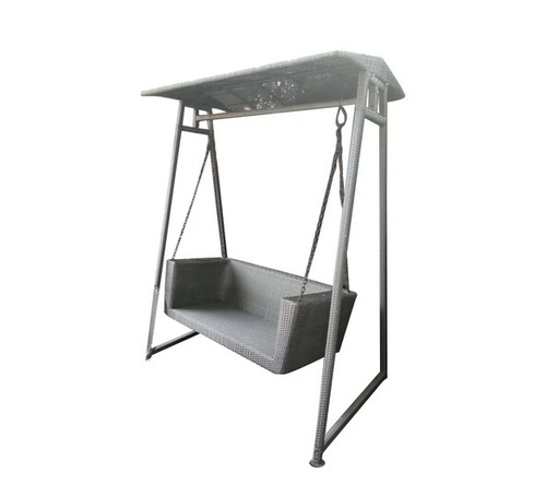 Iron and Cane Wicker Designer Swing