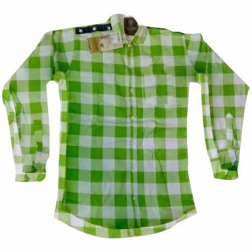 Men Cotton Check Shirt