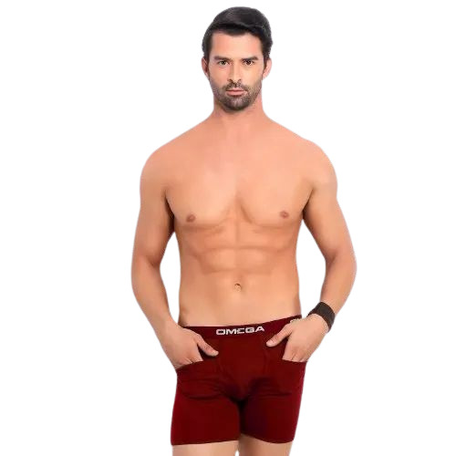 Men Maroon Trunk Underwear