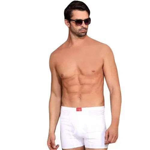Men White Trunk Underwear
