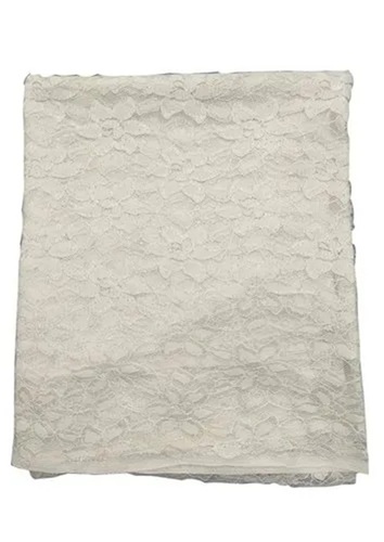 60inch Whiite Zari Nylon Net Fabric