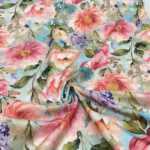 Digital Floral Printed Fabric