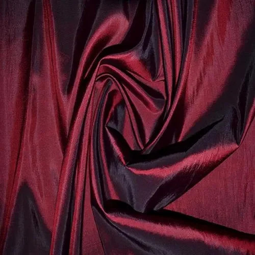 Polyester Maroon Taffeta Fabric