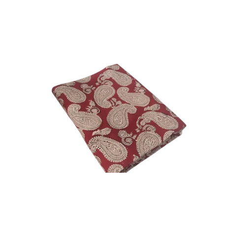 Red Base Cotton Hand Block Printed Fabric - 1 Meter Cambric, Red & Off White, Skin Friendly, Comfortable