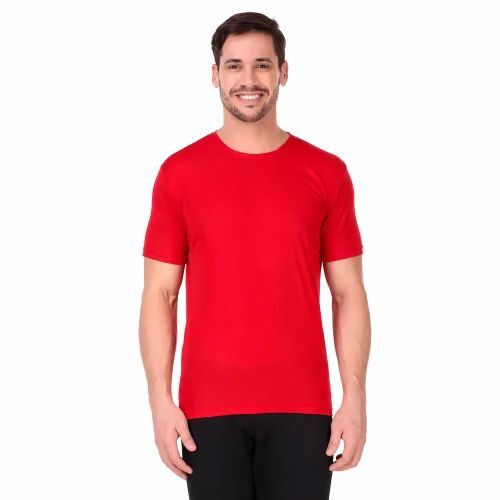 Red Men Polyester T Shirt