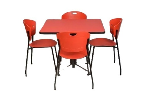 Red Square Cafeteria Tables Set