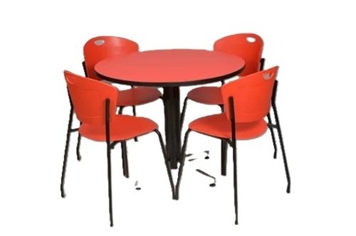 Syona Red Cafeteria Table Set