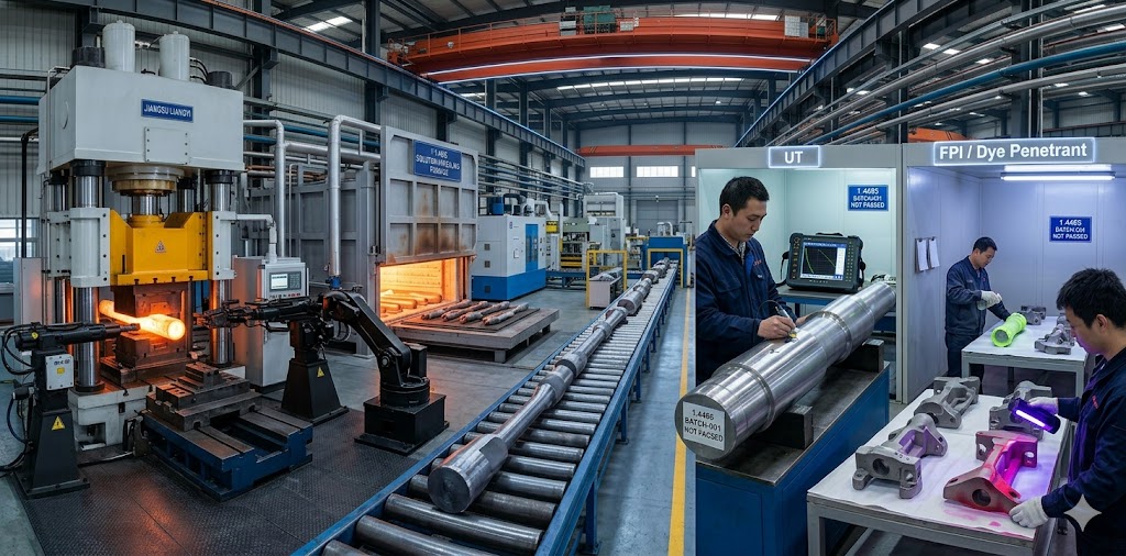 1.4466 X1crnimon25 22 2 S31050 310moln Super Austenitic Stainless Forgings For Urea Nitric Acid Plant Flanges Tubesheets And Bars
