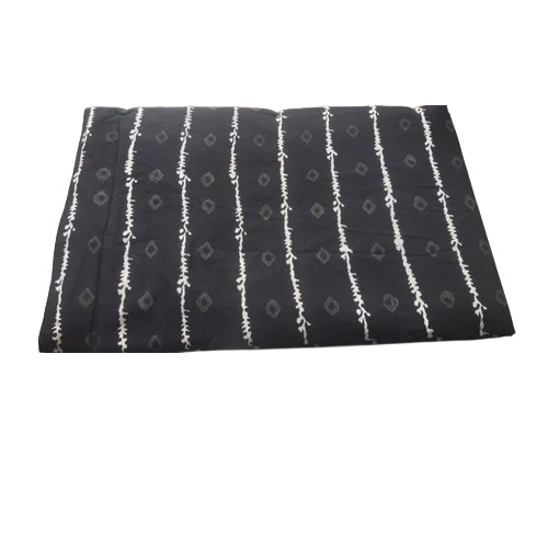 Black & White Cotton Hand Block Printed Fabric