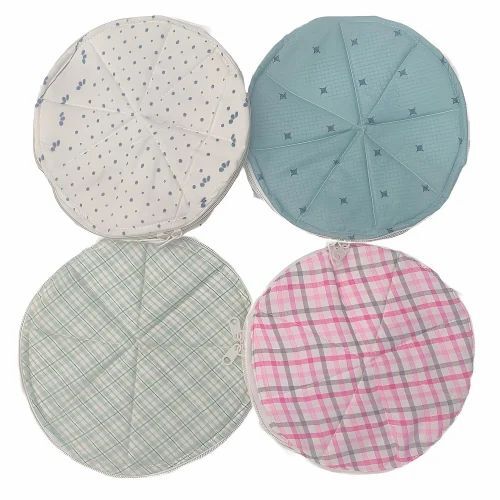 Cotton Chapati Cover - Medium 8 Inch, Triple Layer, Printed, Zip Closure, 180 GSM | Anti-Static, Anti-UV, Shrink-Resistant, Tear-Resistant