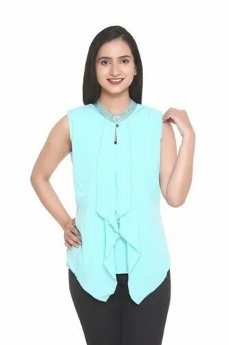 Ladies Plain Sleeveless Top