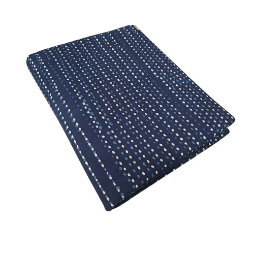 Navy Blue Cotton Cambric Fabric - 1 Meter, Printed Pattern | Skin Friendly, Comfortable, Ethnic Wear