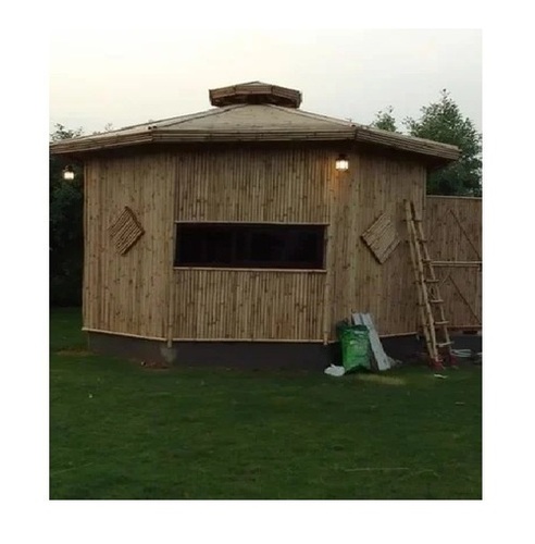 Single Storey Resort Bamboo Huts - Thatched Roof, 600 Sq Ft, Brown | Wooden Walls, One Door, Three Windows