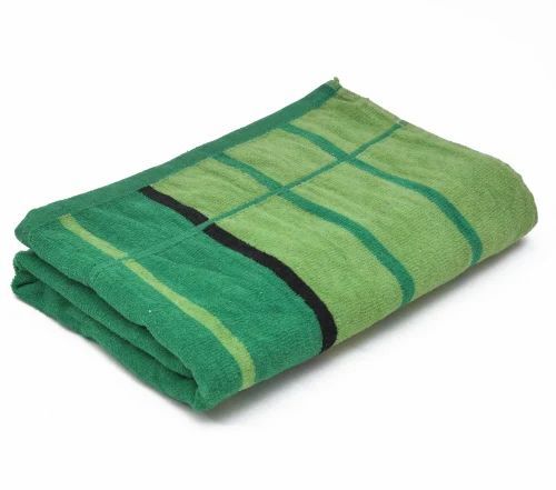 500 Gsm Green Cotton Bath Towel