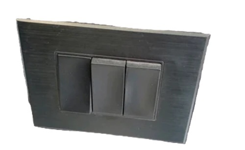 Black Electric Switch - Plastic, Black Color, Compact Size | Smooth Operation, Durable Material, Secure Wiring, Heat Resistant