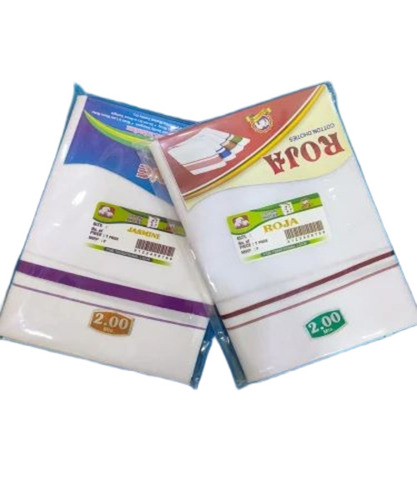 Bordered Cotton Dhoti - Pure Cotton