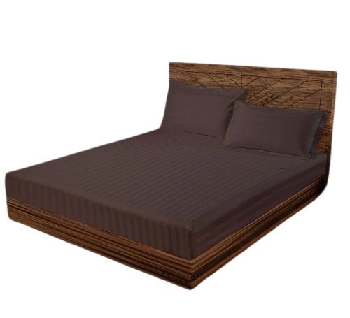 Brown Cotton Double Bed Sheet