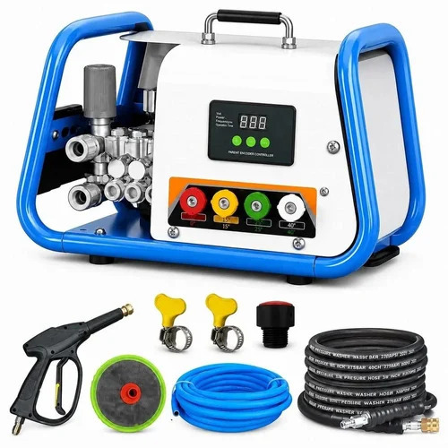 Commercial High Pressure Washer - 230 Bar, 1800 W, 12 Lpm, Single Phase, Automatic | Red, Blue, Black, Car Washer
