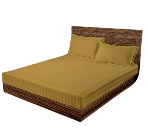 Golden Color Cotton Double Bed Sheet