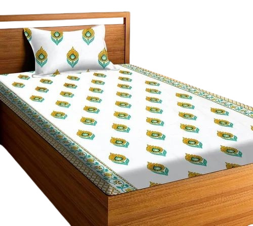 Jaipuri Hand Block Print Cotton Single Sheet