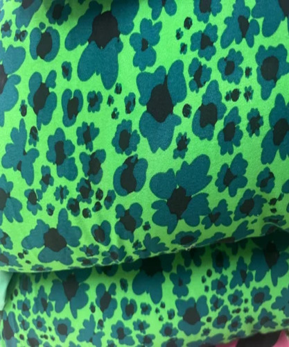 Moss Crepe Printed Fabric