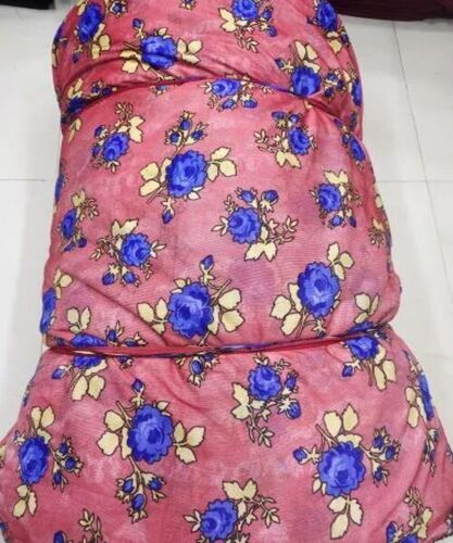 Printed Pink Nighty Fabric - Lycra 58 Inch, Multicolor | Light Weight, Stretchable, Washable