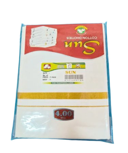 White Plain Polycotton Dhoti