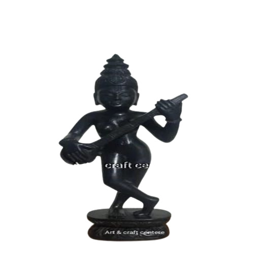 Black Stone Saraswati Statue