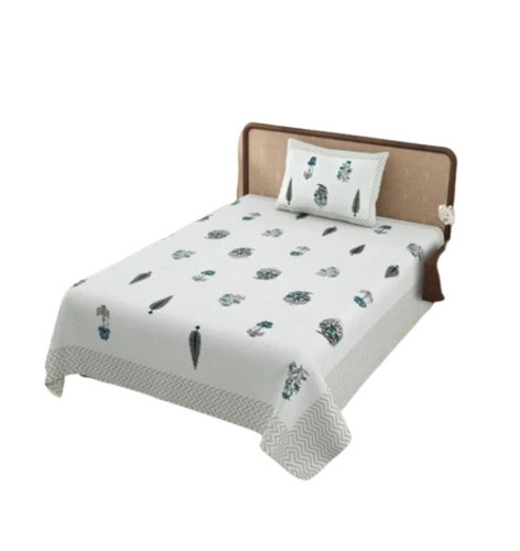 Cotton Floral Printed Single Bedsheet