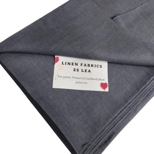 Dark Gray 25 Lea 100% Pure Linen Fabric