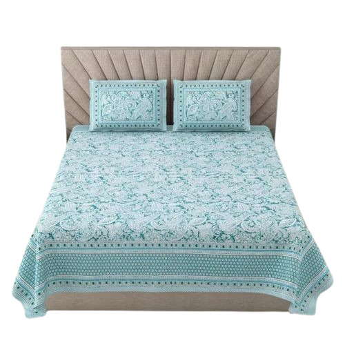 Designer Printed Double Bedsheet - Polycotton King Size, Printed Pattern | Lightweight, Wrinkle Resistant, Shrink Resistant