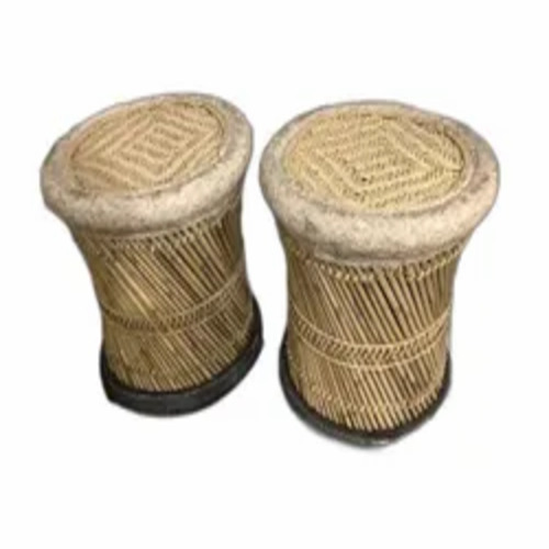 Handmade Bamboo Natural Stool Set
