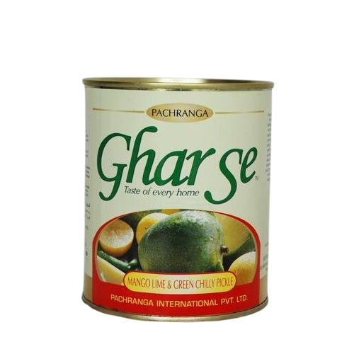 Mango Lime Green Chili Pickle - 1 kg, Oil Preserved Pieces | Tasty, Salty, Sour, Sweet Flavor