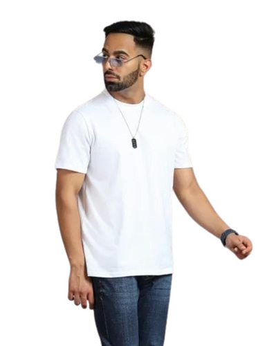 Men Cotton White T Shimen Cotton White T Shirt