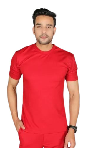 Men Half Sleeves Plain T Shirt