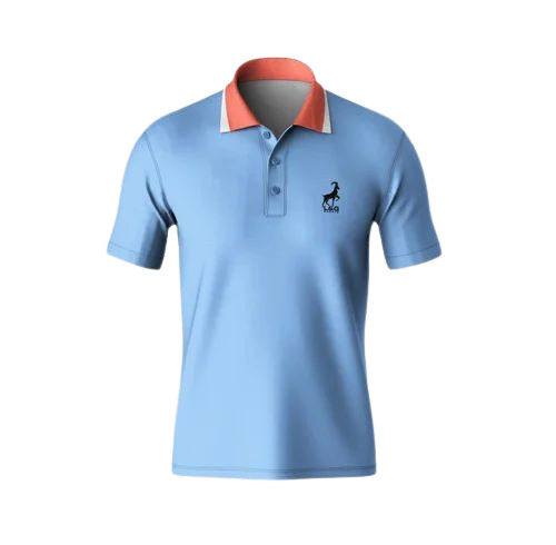 Men Light Blue Color Half Sleeves T Shirt