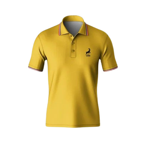 Men Mustard Yellow Color V Neck T Shirt