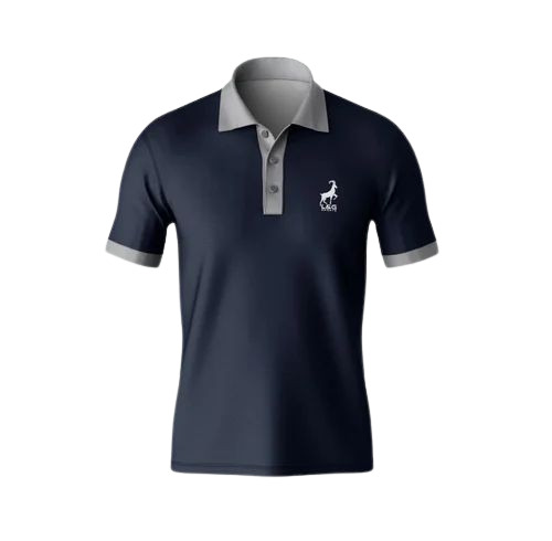 Men Navy Blue Color Half Sleeves T Shirt