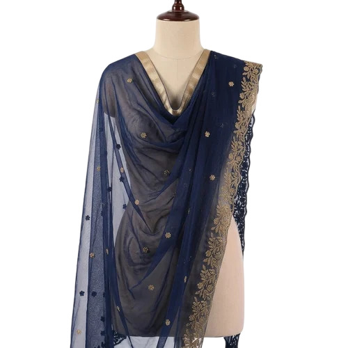 Netted Cut Work Dupatta