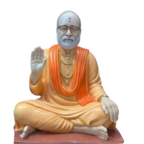 Painted Marble Human Statue