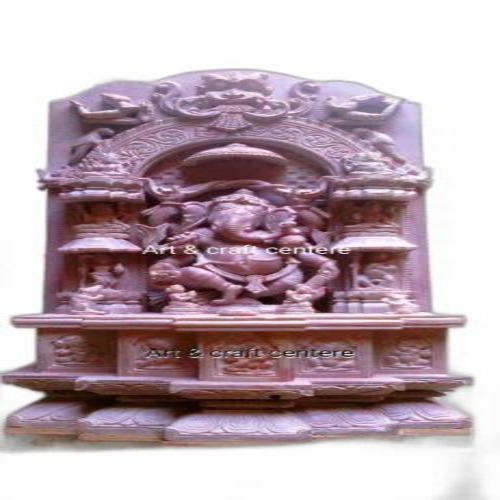 Pink Marble God Dancing Ganesh