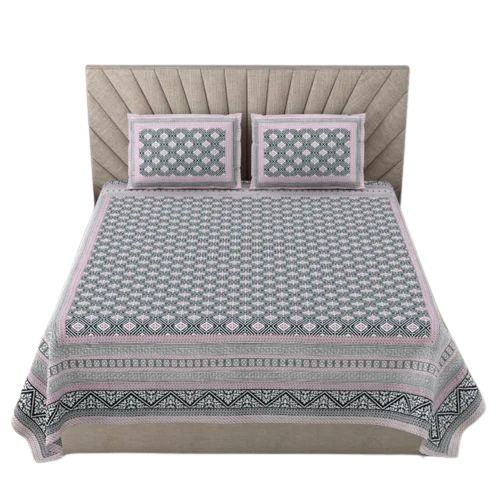 Printed Double Bedsheet - Color: Multi Color