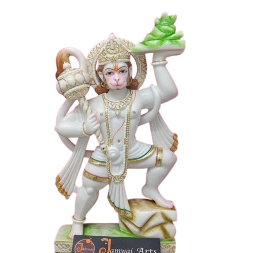 White Marble Bal Hanuman Ji God Statue