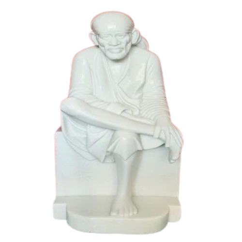 White Marble Sai Baba Statue